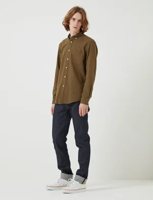 Portuguese Flannel Belavista Shirt (Button Down) - Military Olive Green