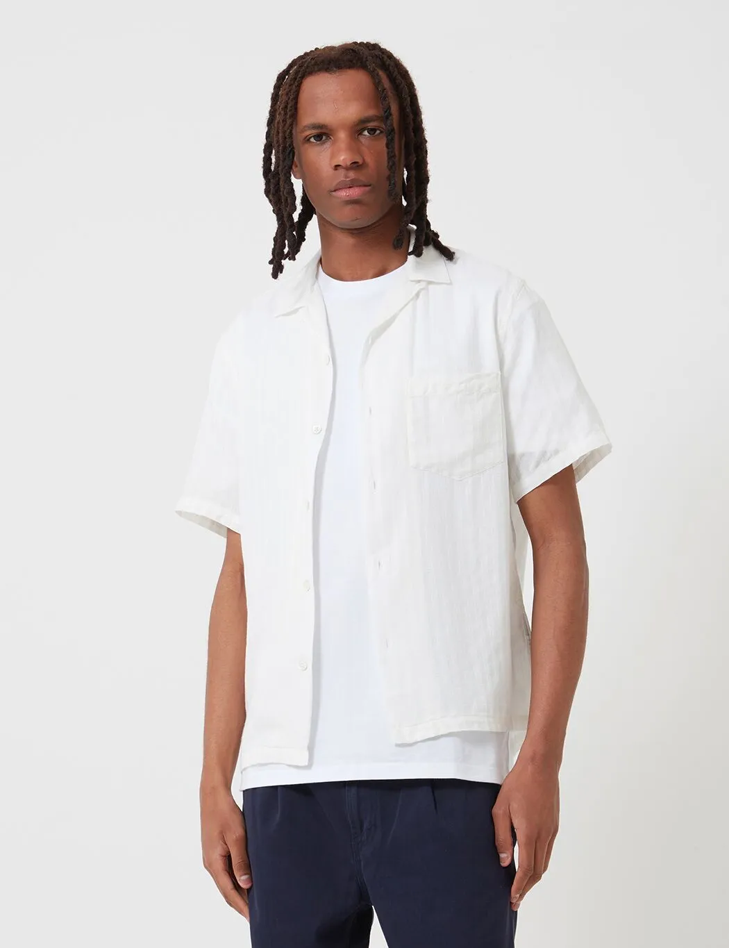 Portuguese Flannel Canal Shirt - White