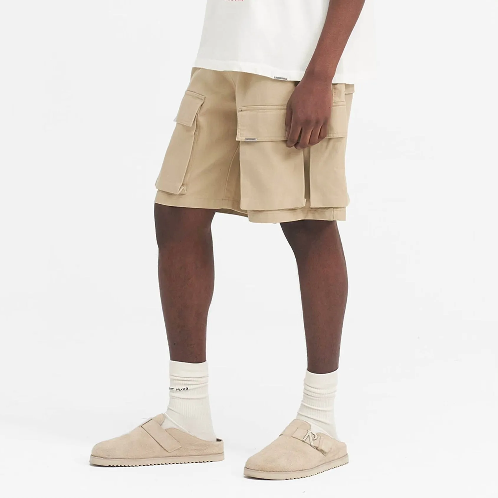 Represent Baggy Cargo Shorts Sandstone