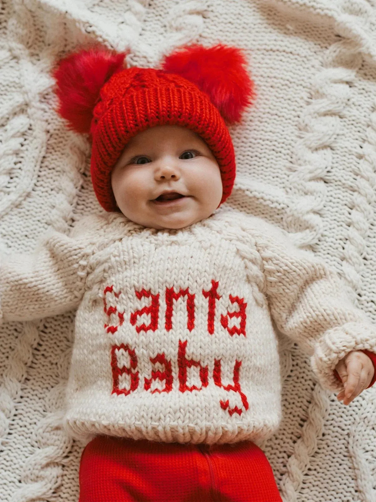 Santa Baby Crew Neck Knit Sweater