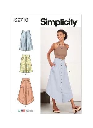 Simplicity Sewing Pattern S9710 MISSES' SKIRTS