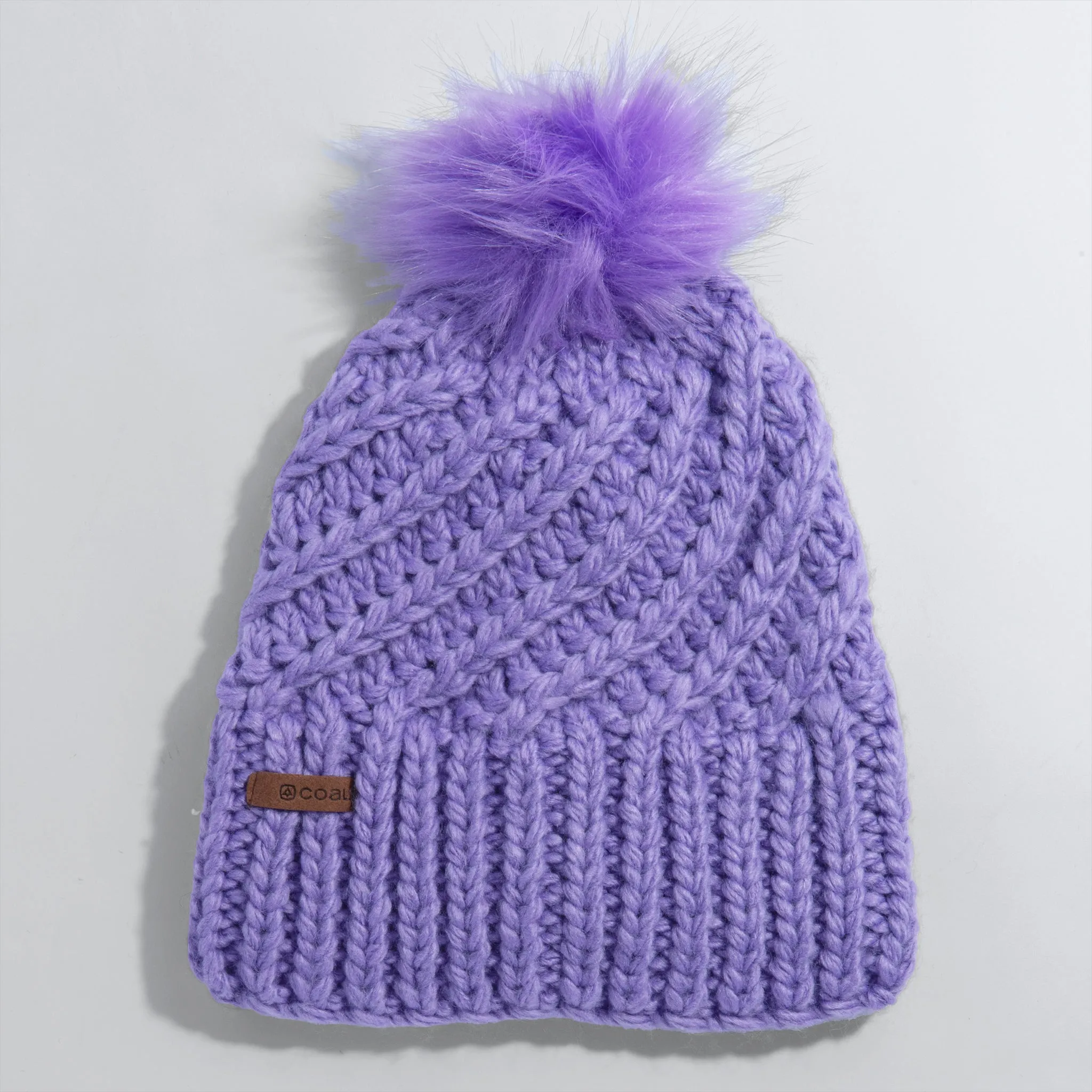 The Maizy Knit Faux Fur Pom Womens Beanie