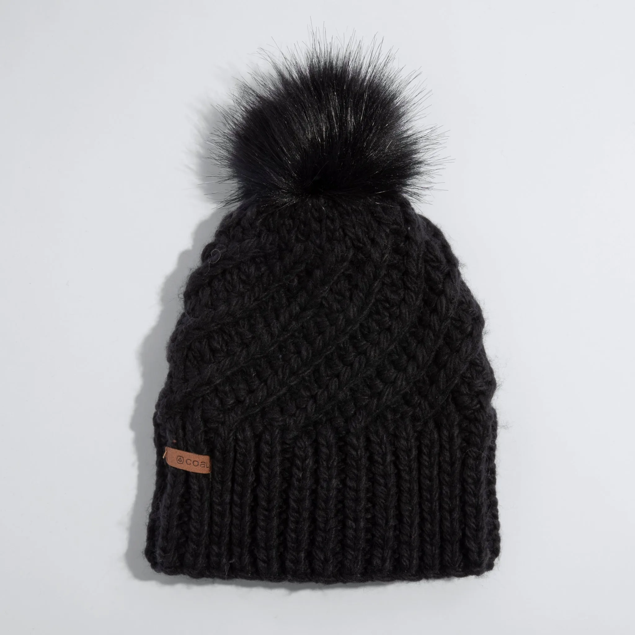 The Maizy Knit Faux Fur Pom Womens Beanie