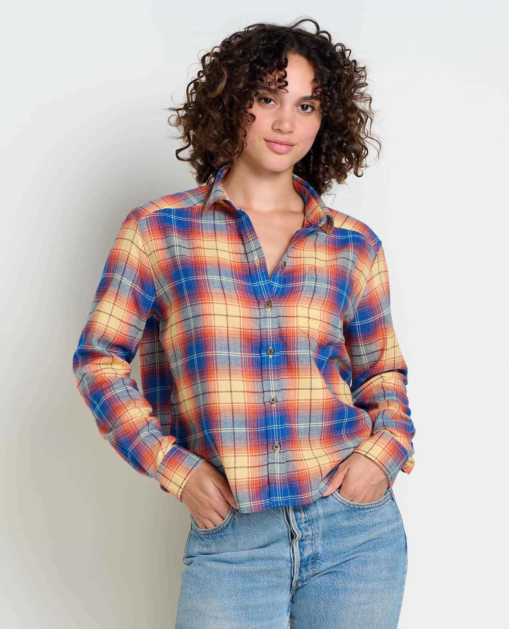 Toad & Co Women's Re-form Flannel Boxy Long Sleeve Shirt