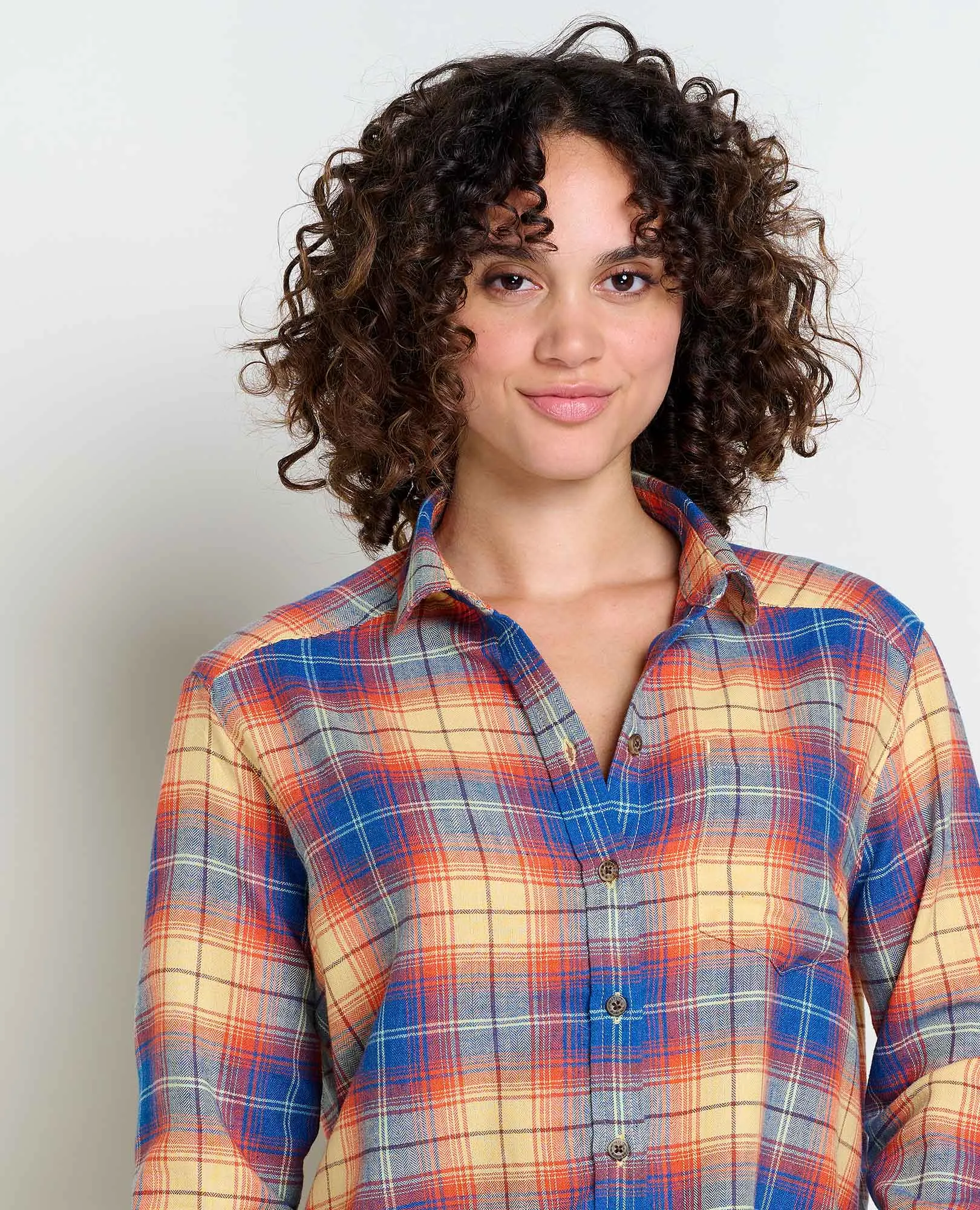 Toad & Co Women's Re-form Flannel Boxy Long Sleeve Shirt