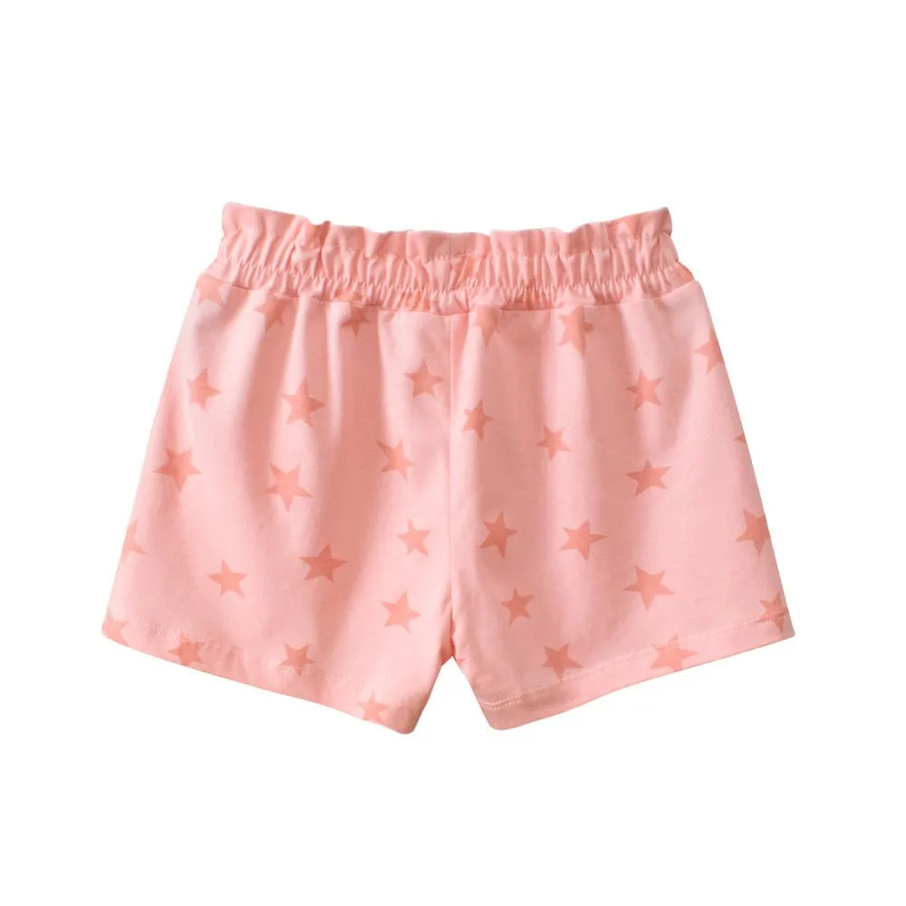 Toddler/Kid Girl's Pink Star Print Design Shorts