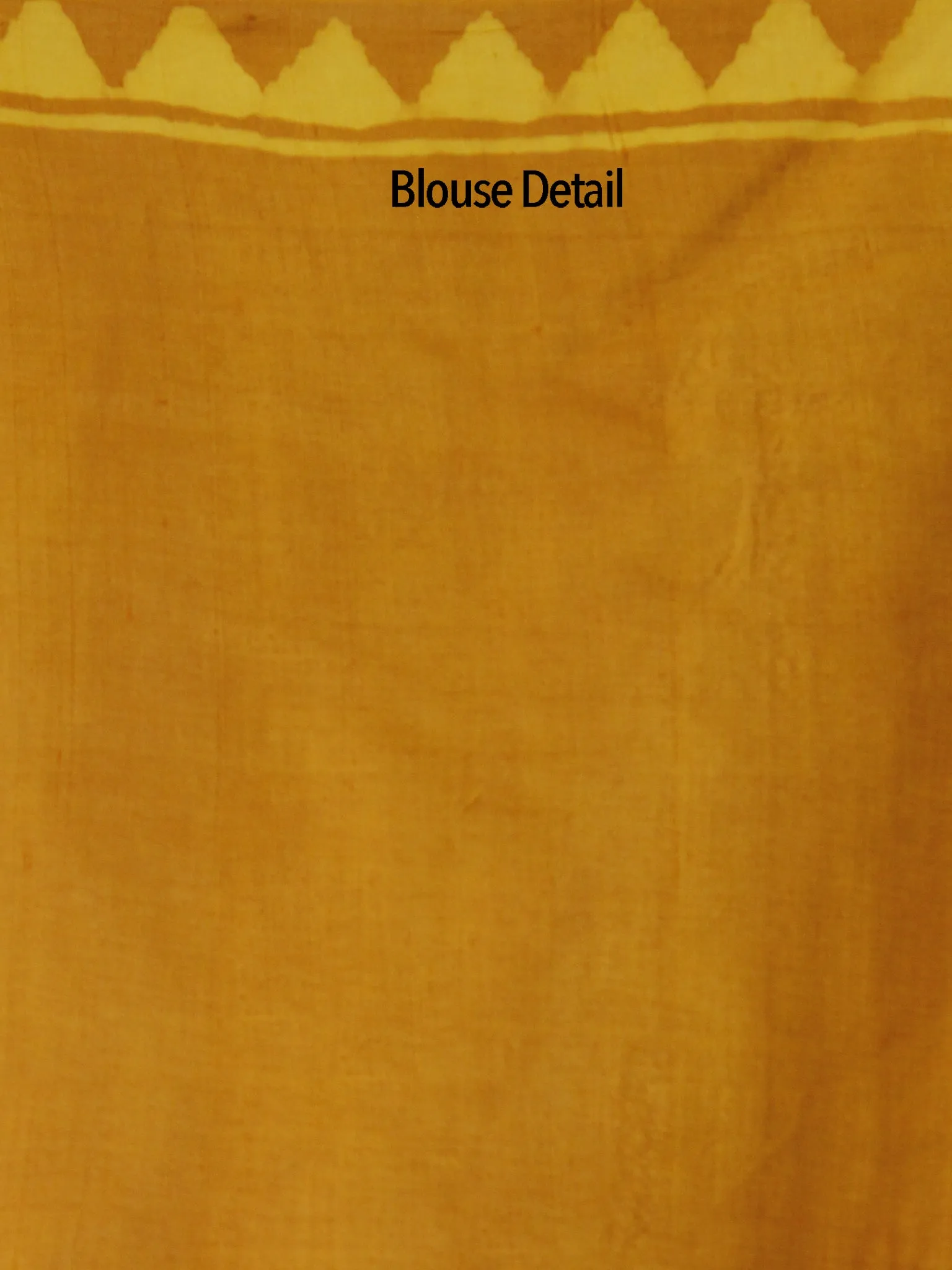 Tussar Handloom Silk Hand Block Printed Saree in Golden Yellow - S031702535