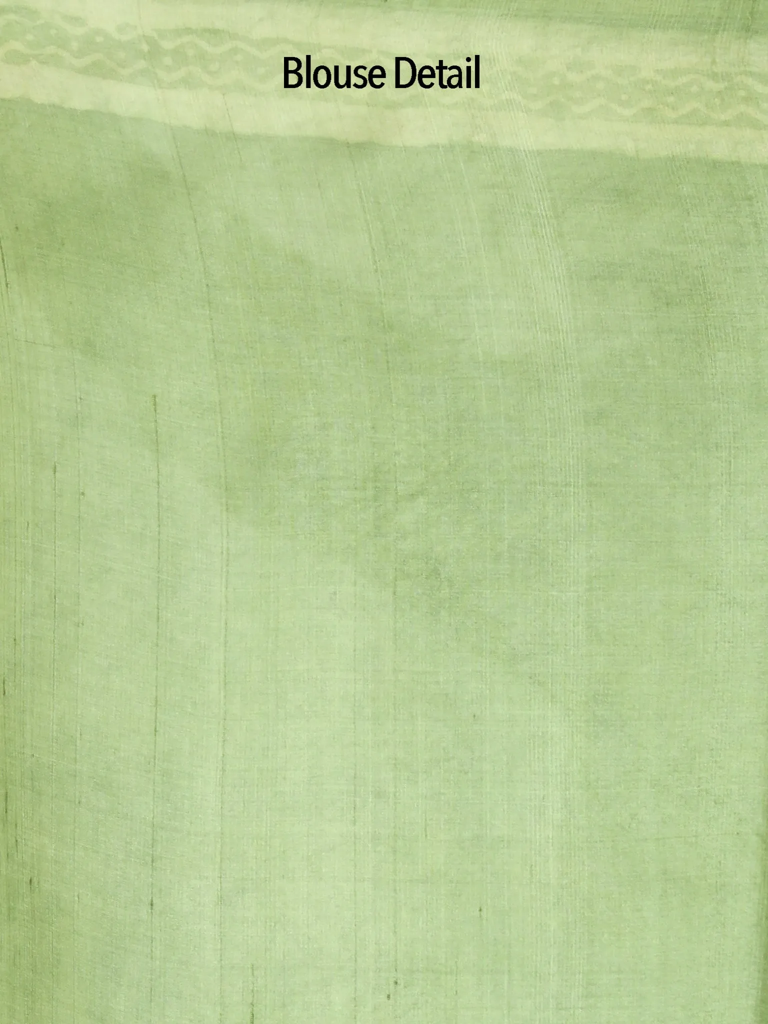 Tussar Handloom Silk Hand Block Printed Saree in Sage Green Ivory - S031702541