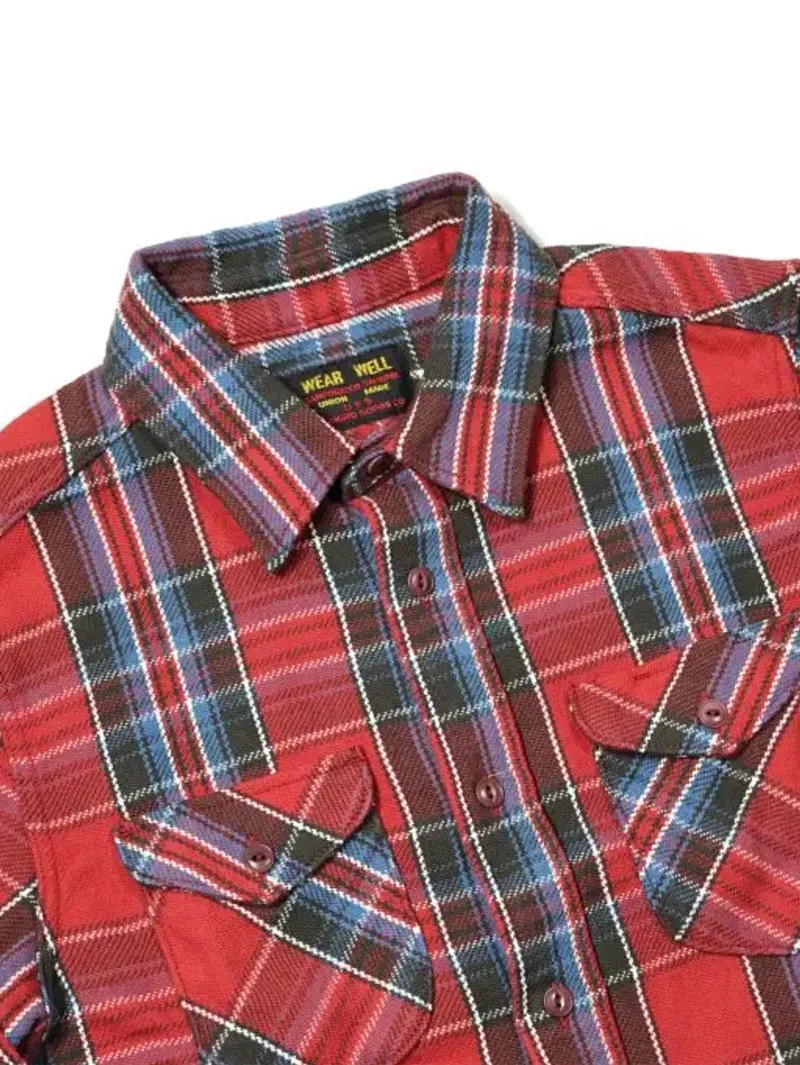 UES Clothing 502352 Heavy Flannel Shirt Red