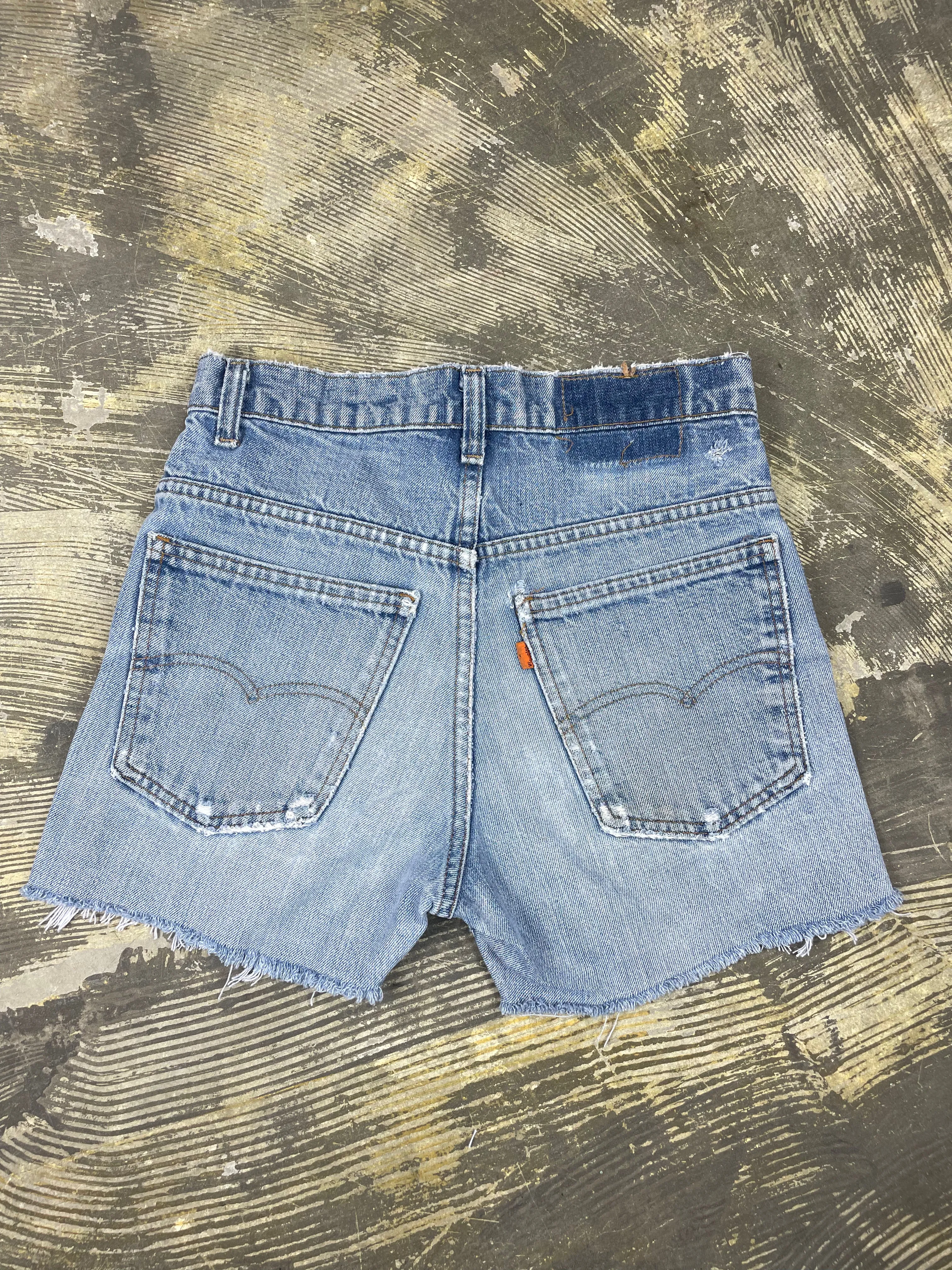 Vintage 1970's Levi Orange Tab "E" Denim Cutoff Shorts (JYJ0524-250)