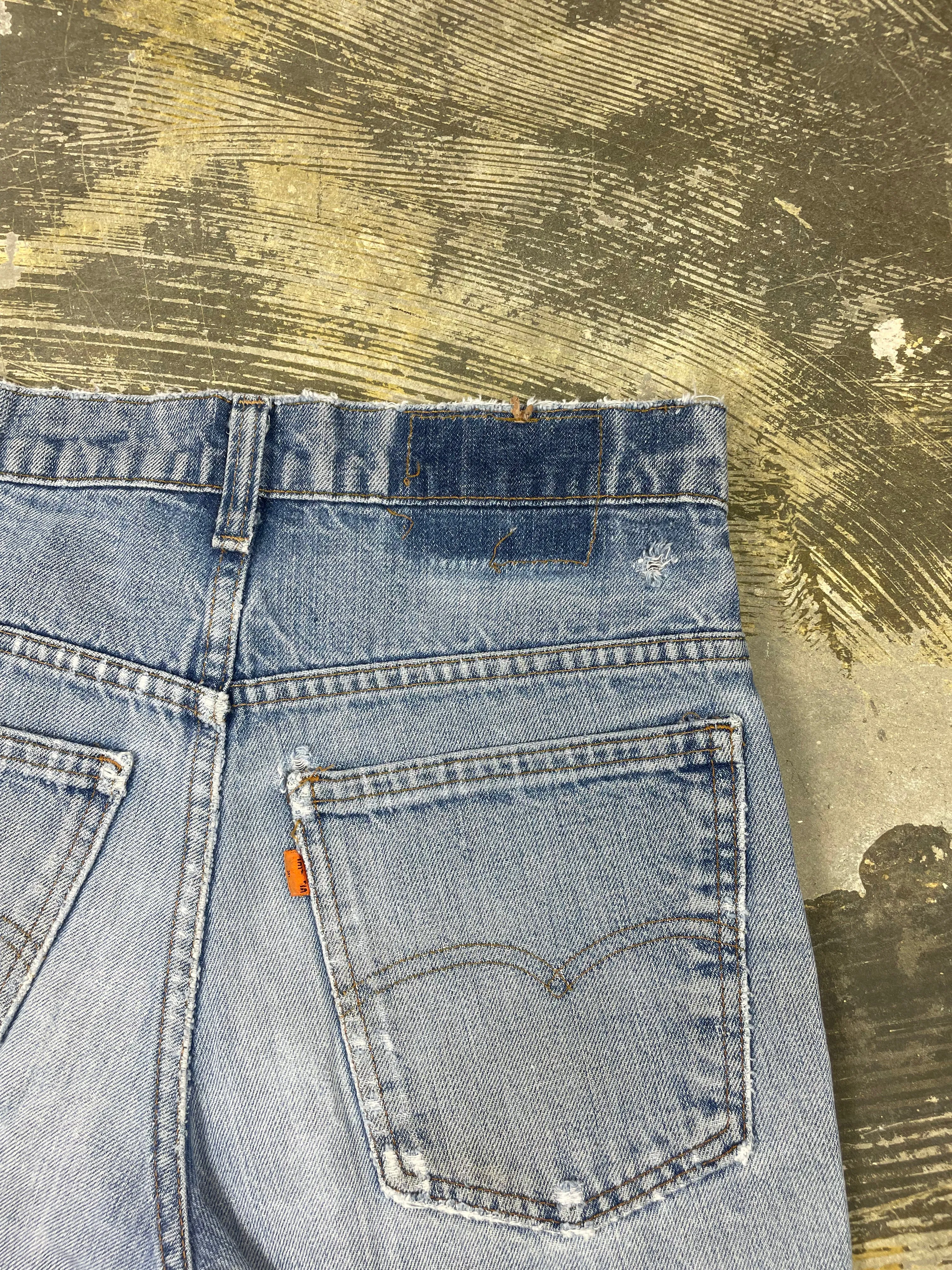 Vintage 1970's Levi Orange Tab "E" Denim Cutoff Shorts (JYJ0524-250)