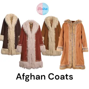 Vintage Afghan Coats: 8 Pieces