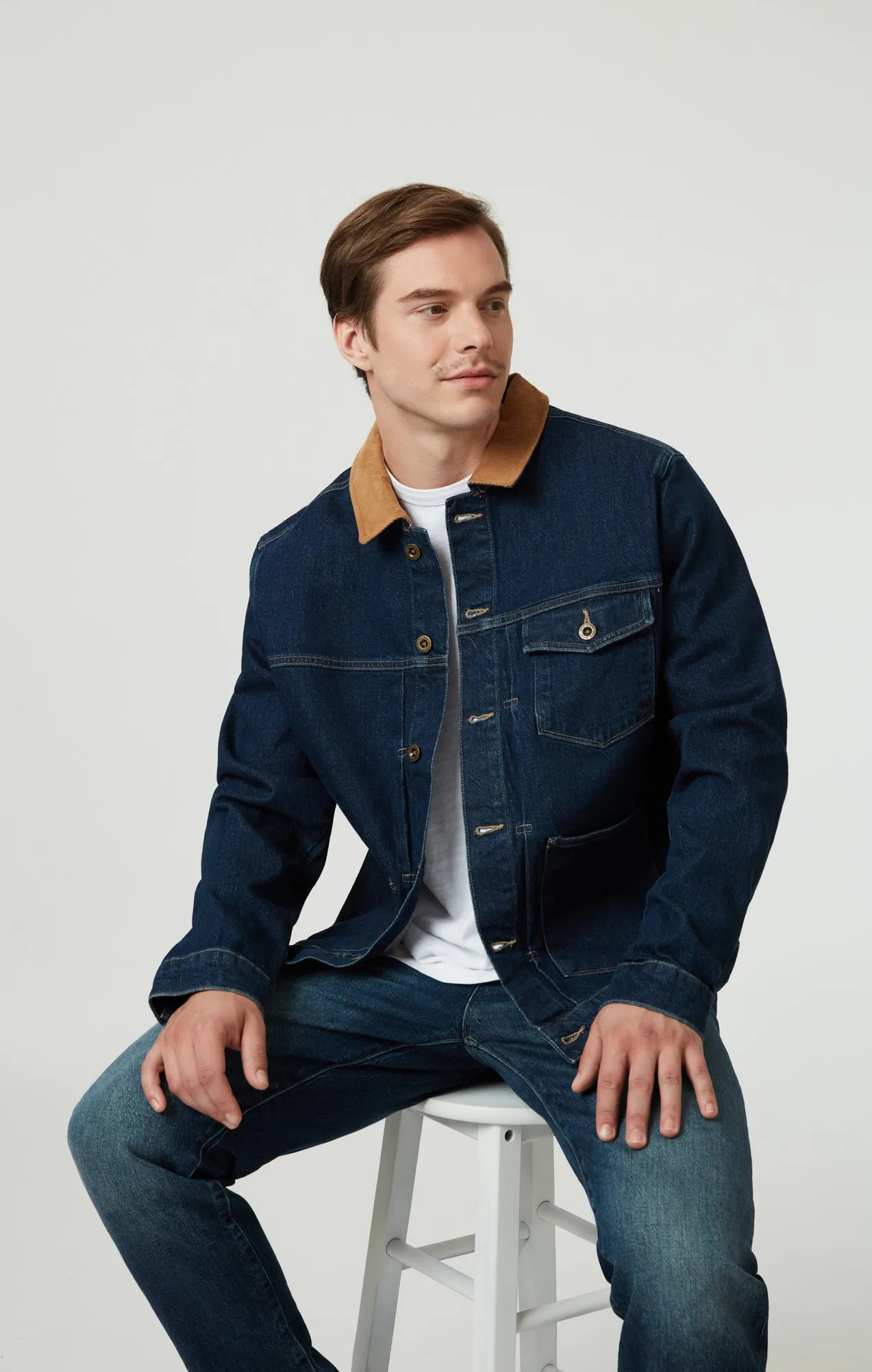 WILLY DENIM JACKET IN DEEP BLUE DENIM