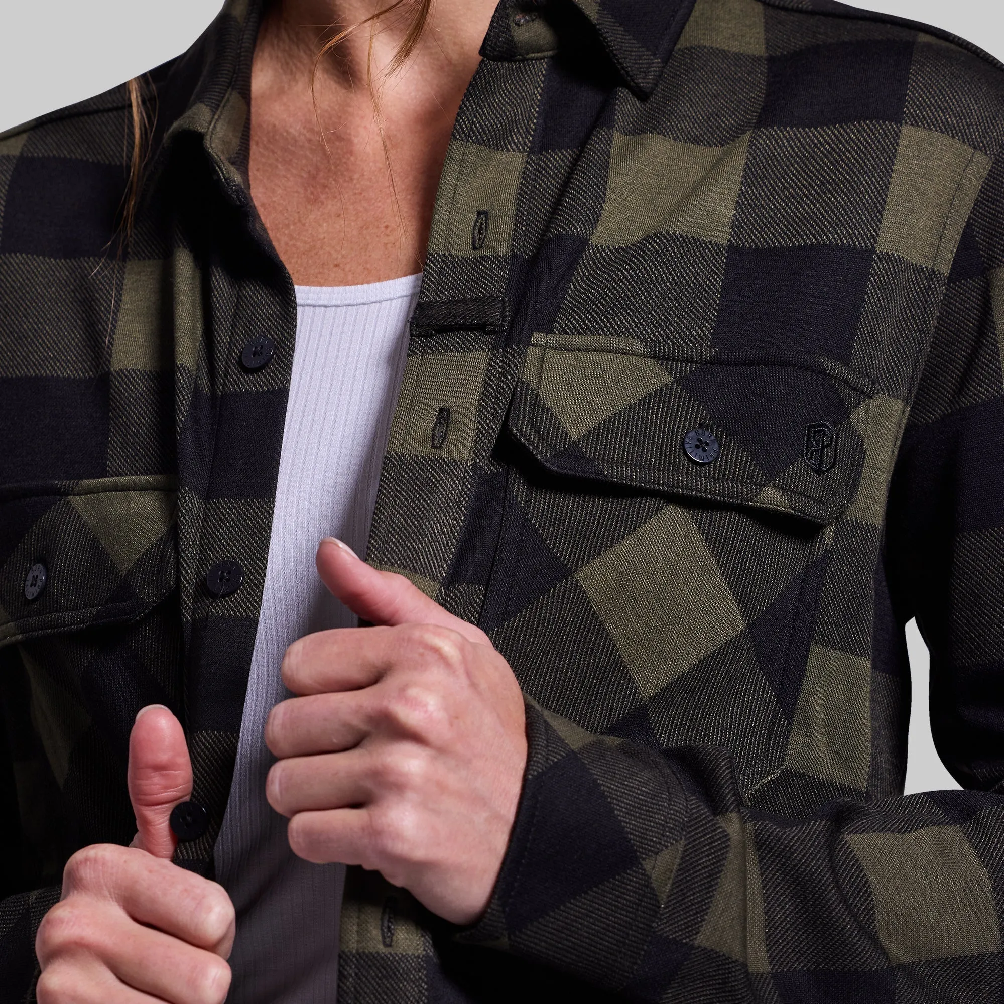 Woodsman Stretchy Flannel (Forest)