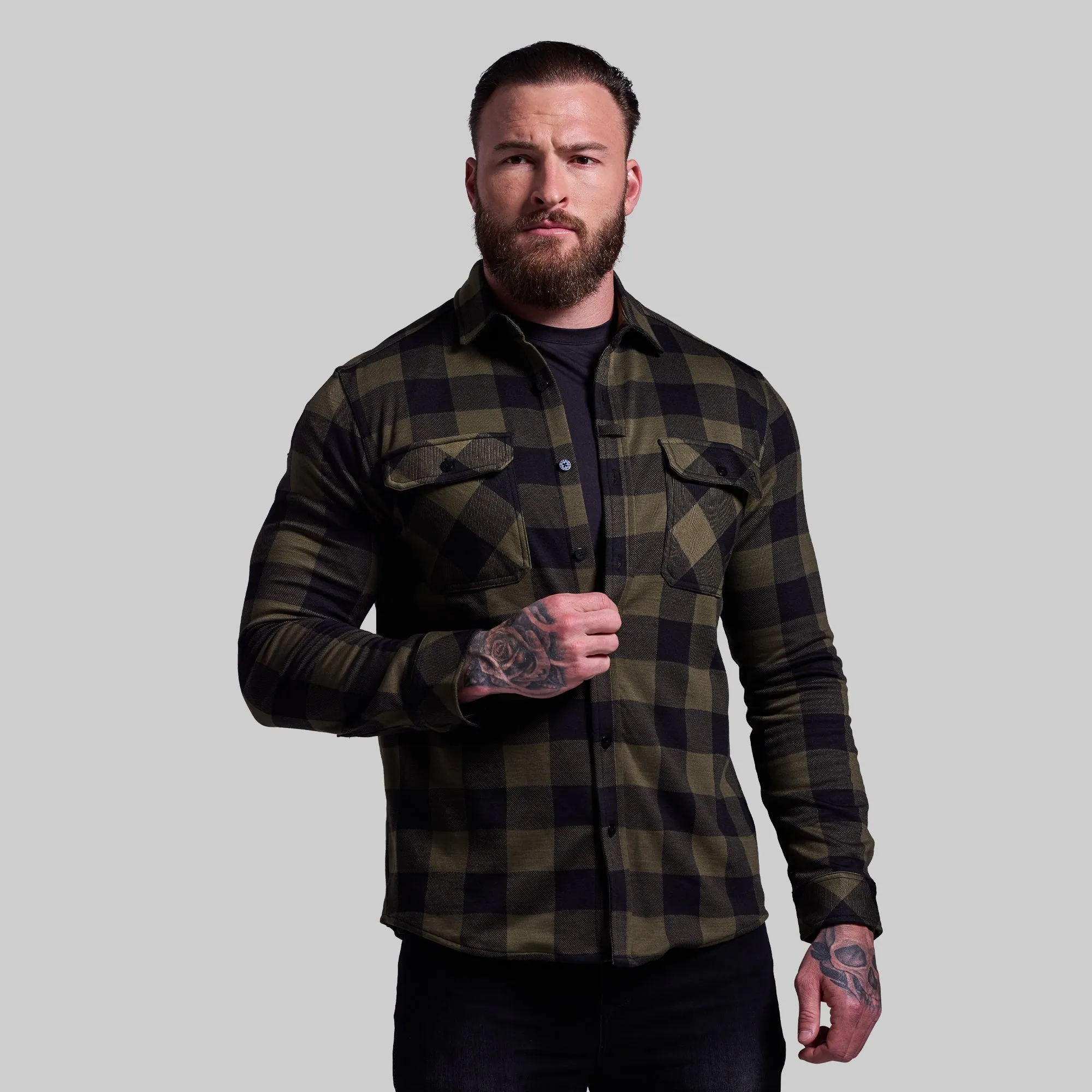 Woodsman Stretchy Flannel (Forest)