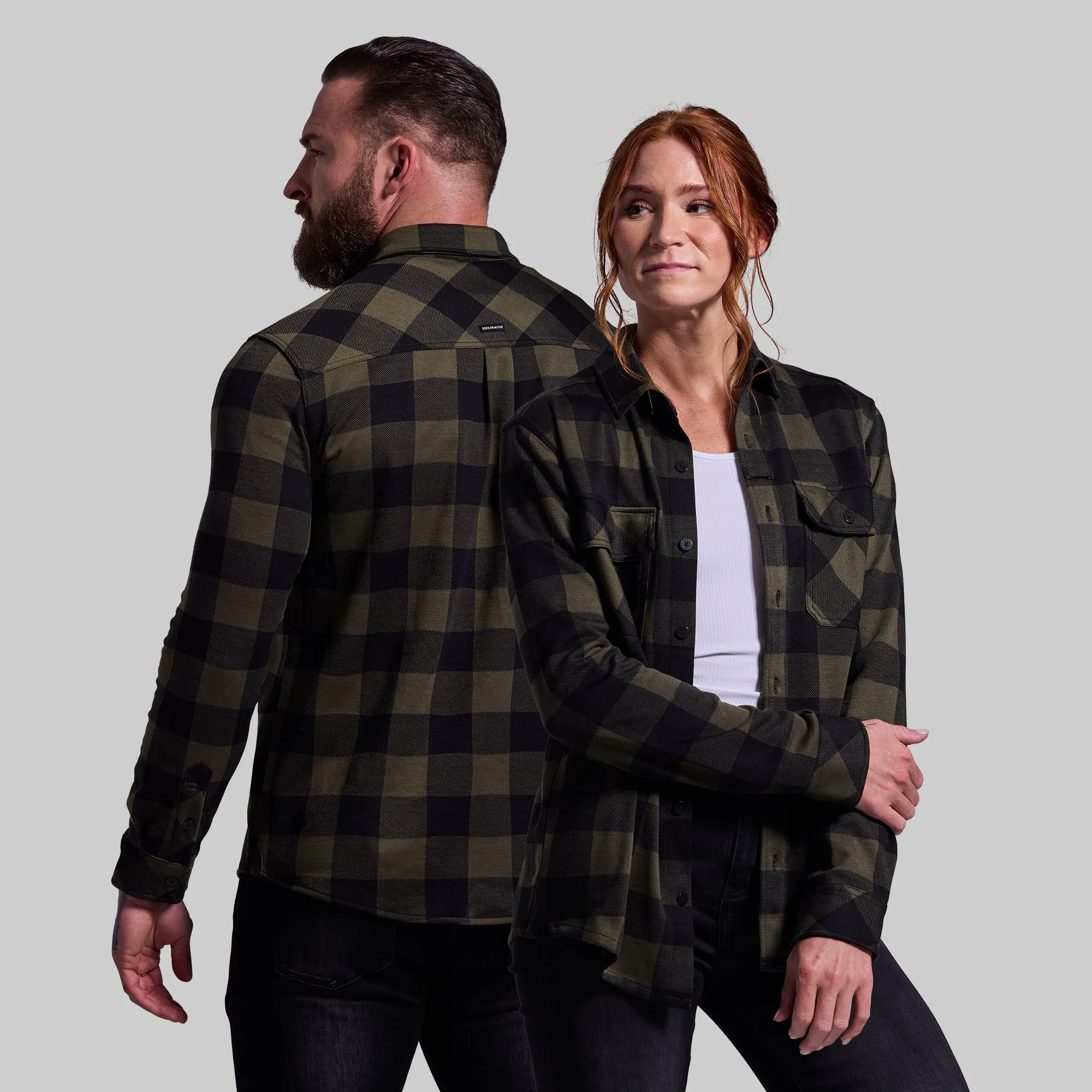 Woodsman Stretchy Flannel (Forest)