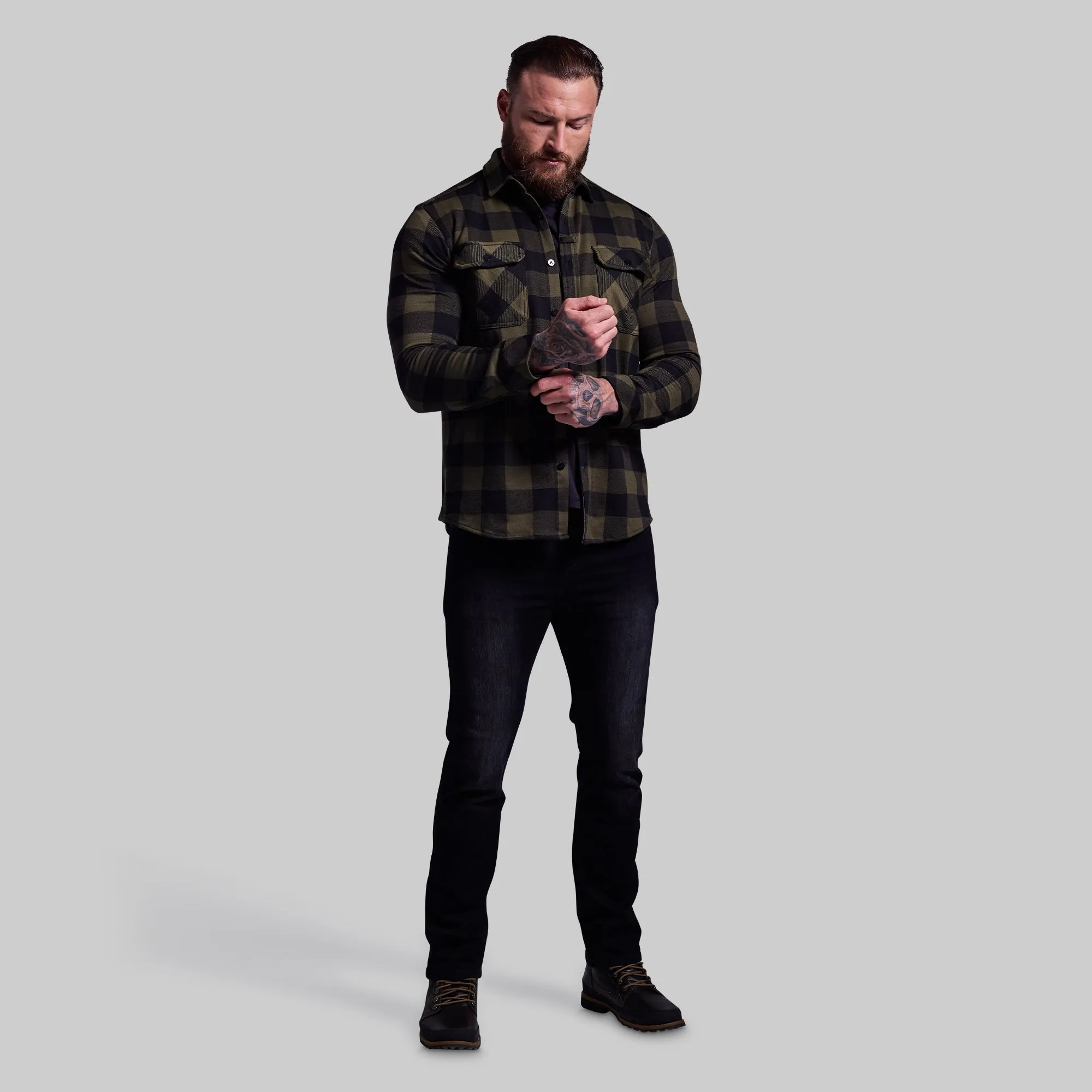 Woodsman Stretchy Flannel (Forest)