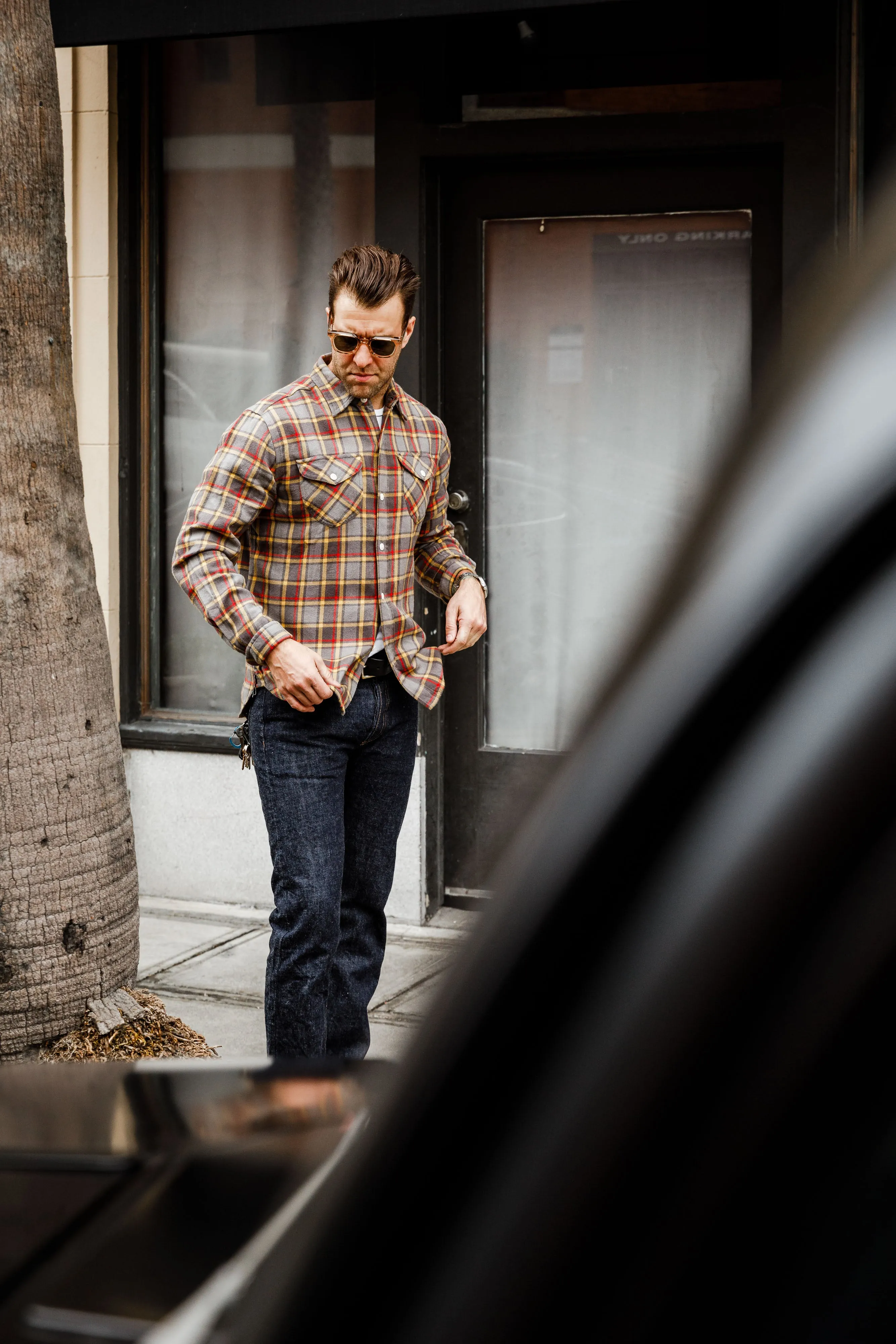 Wythe - Washed Flannel Workshirt - Dusk Plaid