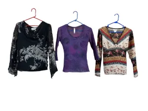 Y2k style floral blouses - 12 pcs - 3/7/24